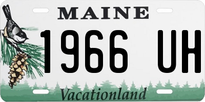 ME license plate 1966UH