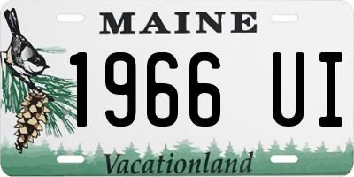 ME license plate 1966UI