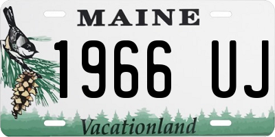 ME license plate 1966UJ