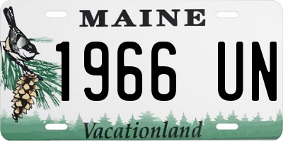 ME license plate 1966UN