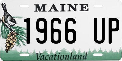 ME license plate 1966UP