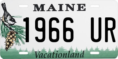 ME license plate 1966UR