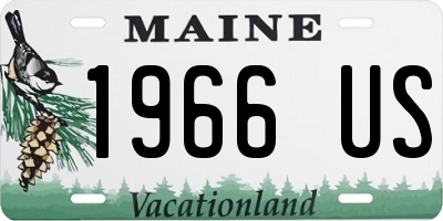 ME license plate 1966US