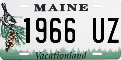 ME license plate 1966UZ