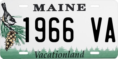 ME license plate 1966VA