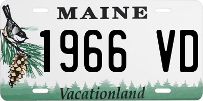 ME license plate 1966VD