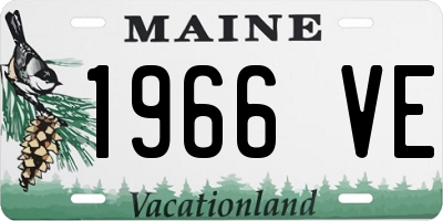 ME license plate 1966VE