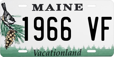 ME license plate 1966VF