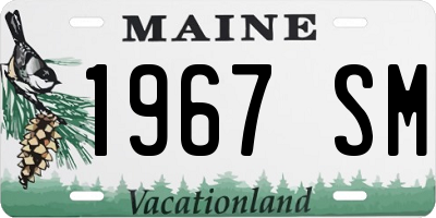 ME license plate 1967SM