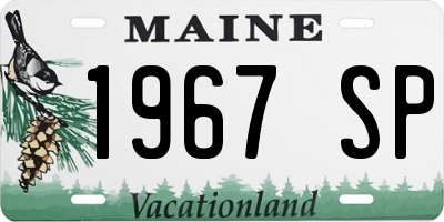 ME license plate 1967SP