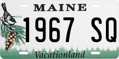 ME license plate 1967SQ