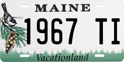 ME license plate 1967TI