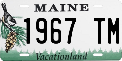 ME license plate 1967TM