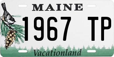ME license plate 1967TP