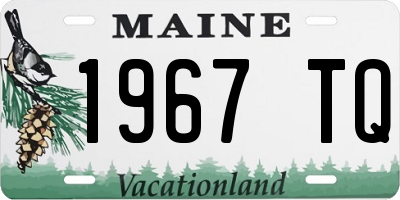 ME license plate 1967TQ