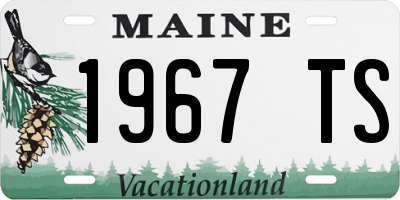 ME license plate 1967TS