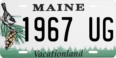 ME license plate 1967UG