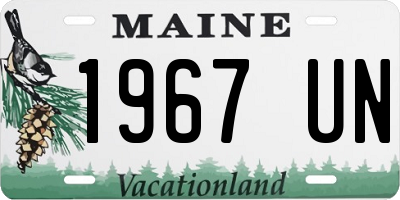 ME license plate 1967UN