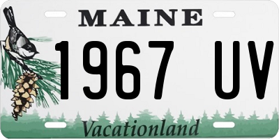 ME license plate 1967UV