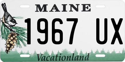 ME license plate 1967UX