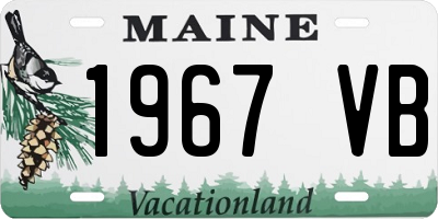 ME license plate 1967VB
