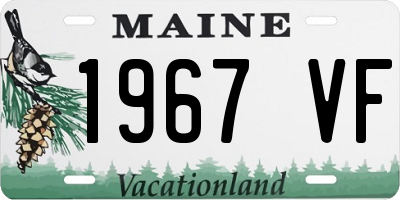 ME license plate 1967VF