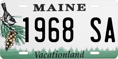 ME license plate 1968SA