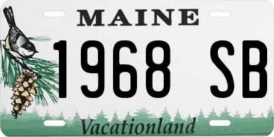 ME license plate 1968SB