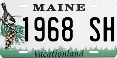 ME license plate 1968SH
