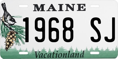 ME license plate 1968SJ