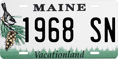 ME license plate 1968SN