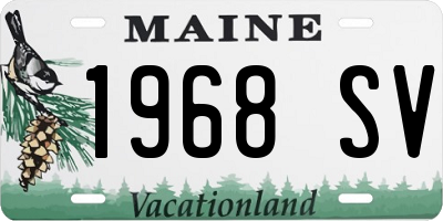 ME license plate 1968SV