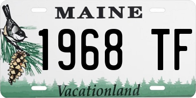 ME license plate 1968TF