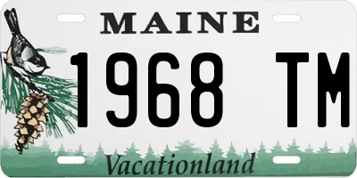 ME license plate 1968TM