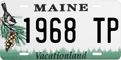 ME license plate 1968TP
