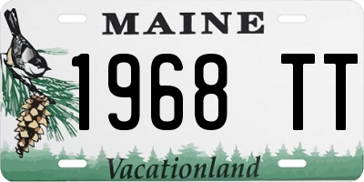 ME license plate 1968TT