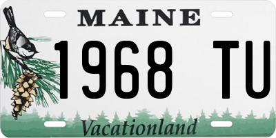 ME license plate 1968TU