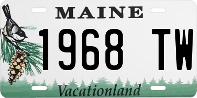 ME license plate 1968TW