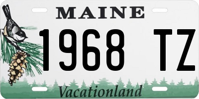 ME license plate 1968TZ