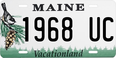 ME license plate 1968UC