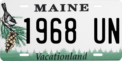 ME license plate 1968UN