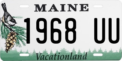 ME license plate 1968UU