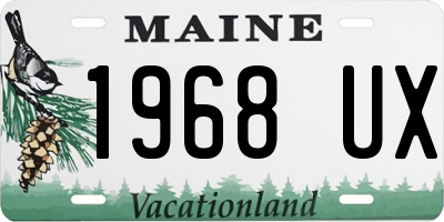 ME license plate 1968UX