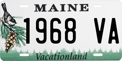 ME license plate 1968VA