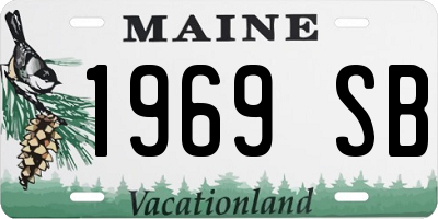 ME license plate 1969SB