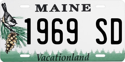 ME license plate 1969SD