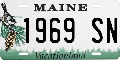 ME license plate 1969SN
