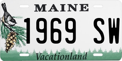 ME license plate 1969SW