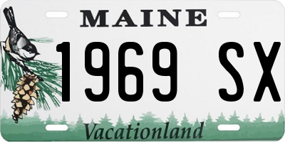ME license plate 1969SX