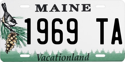 ME license plate 1969TA